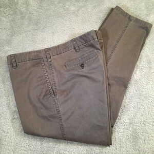 Joseph Abboud Slim Fit Gray Mens Chinos 40x30 Classic Flat Front Office Casual
